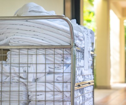 Towels in cart